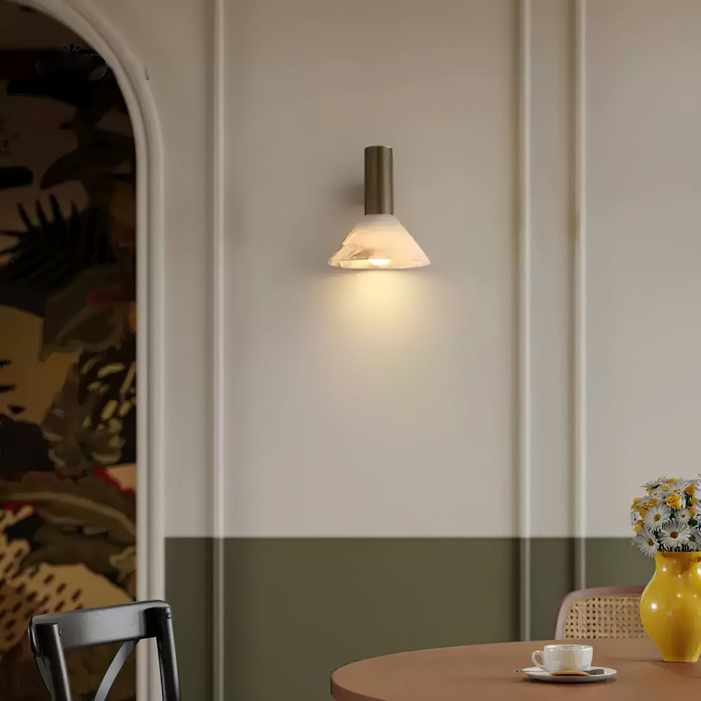 Eurnoria Applique Murale Conique en Albâtre - Neutralighting