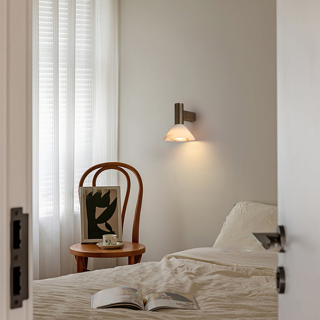 Eurnoria Applique Murale Conique en Albâtre - Neutralighting