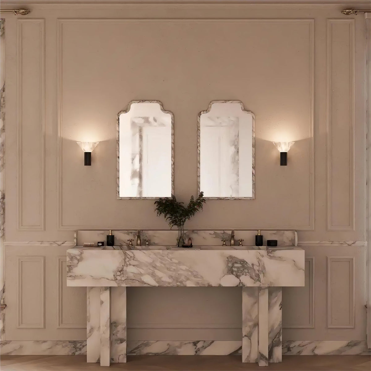 Eurnoria Applique Murale Conique en Albâtre - Neutralighting