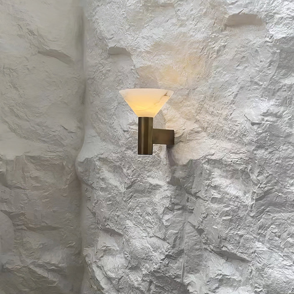 Eurnoria Applique Murale Conique en Albâtre - Neutralighting