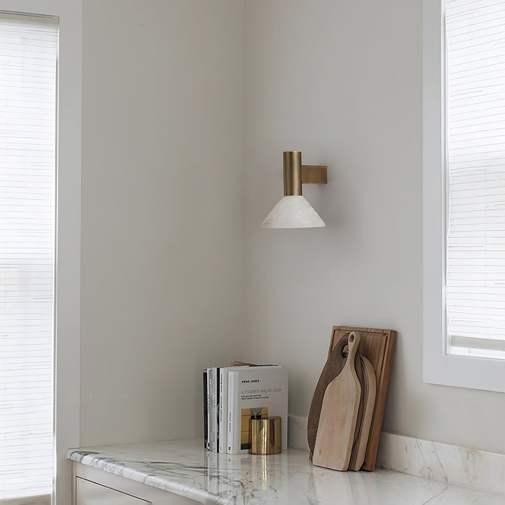 Eurnoria Applique Murale Conique en Albâtre - Neutralighting