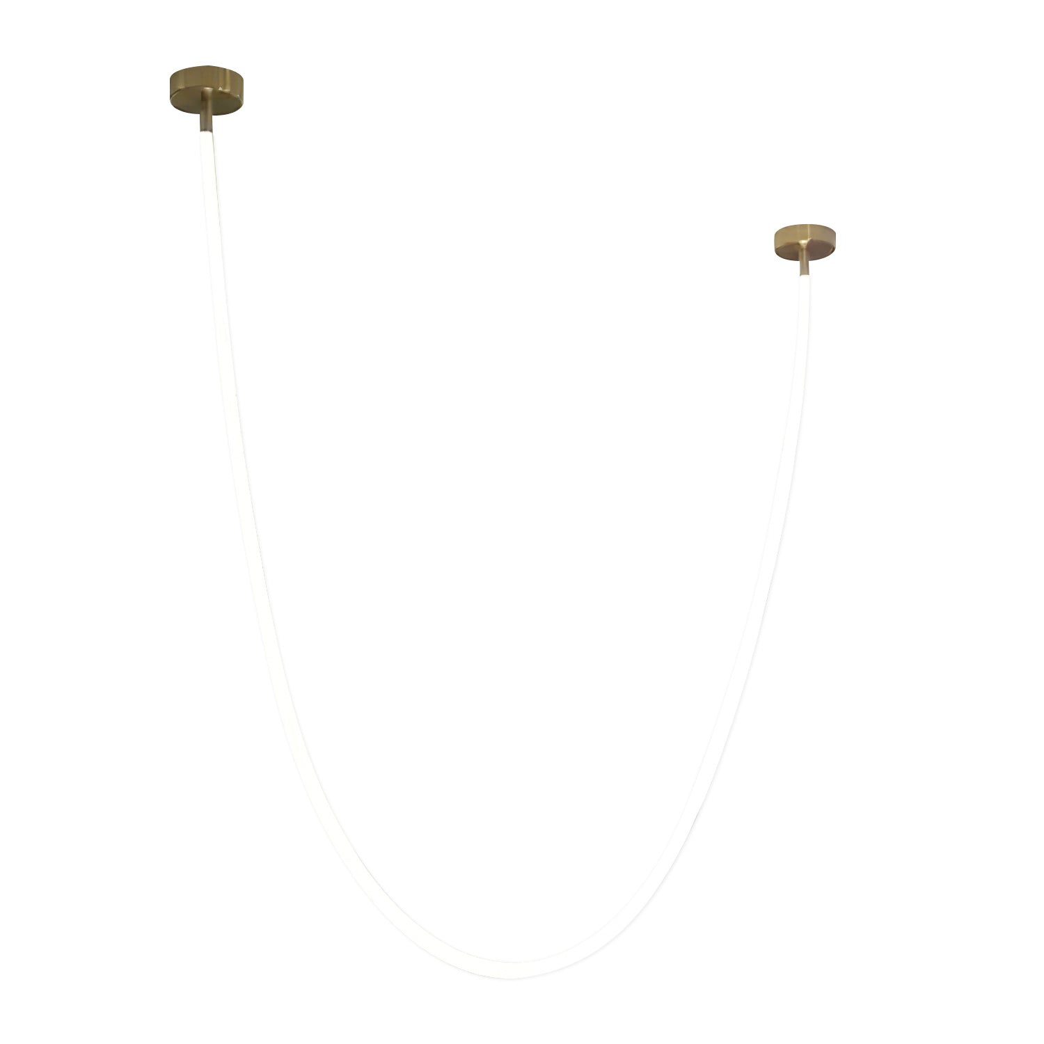 Solara Suspension Courbe Flexible Silicone Laiton - Neutralighting