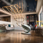 Solara Suspension Courbe Flexible Silicone Laiton - Neutralighting