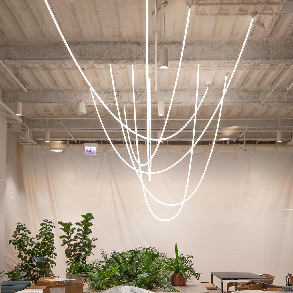 Solara Suspension Courbe Flexible Silicone Laiton - Neutralighting