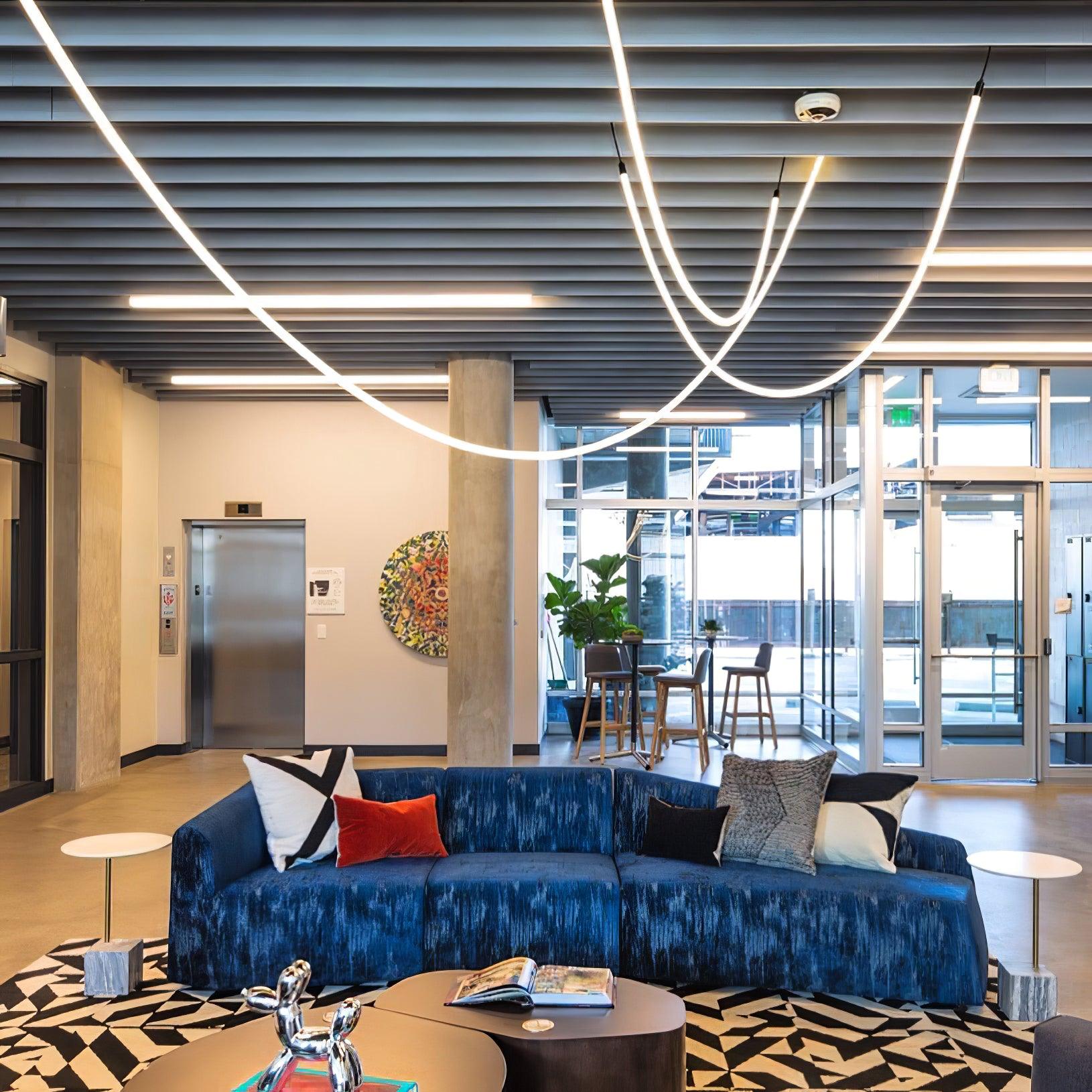 Solara Suspension Courbe Flexible Silicone Laiton - Neutralighting