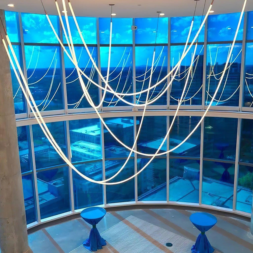 Solara Suspension Courbe Flexible Silicone Laiton - Neutralighting
