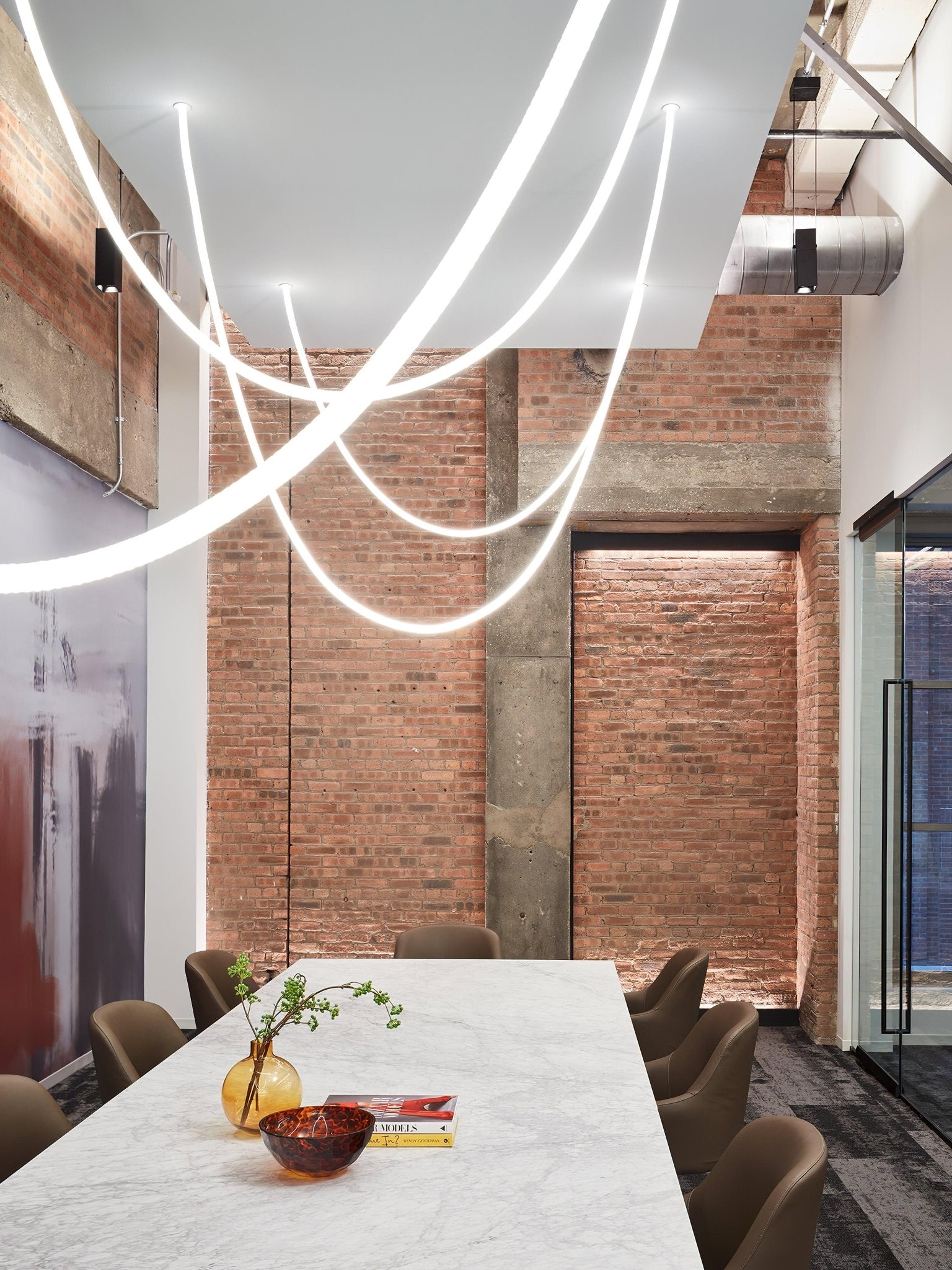 Solara Suspension Courbe Flexible Silicone Laiton - Neutralighting