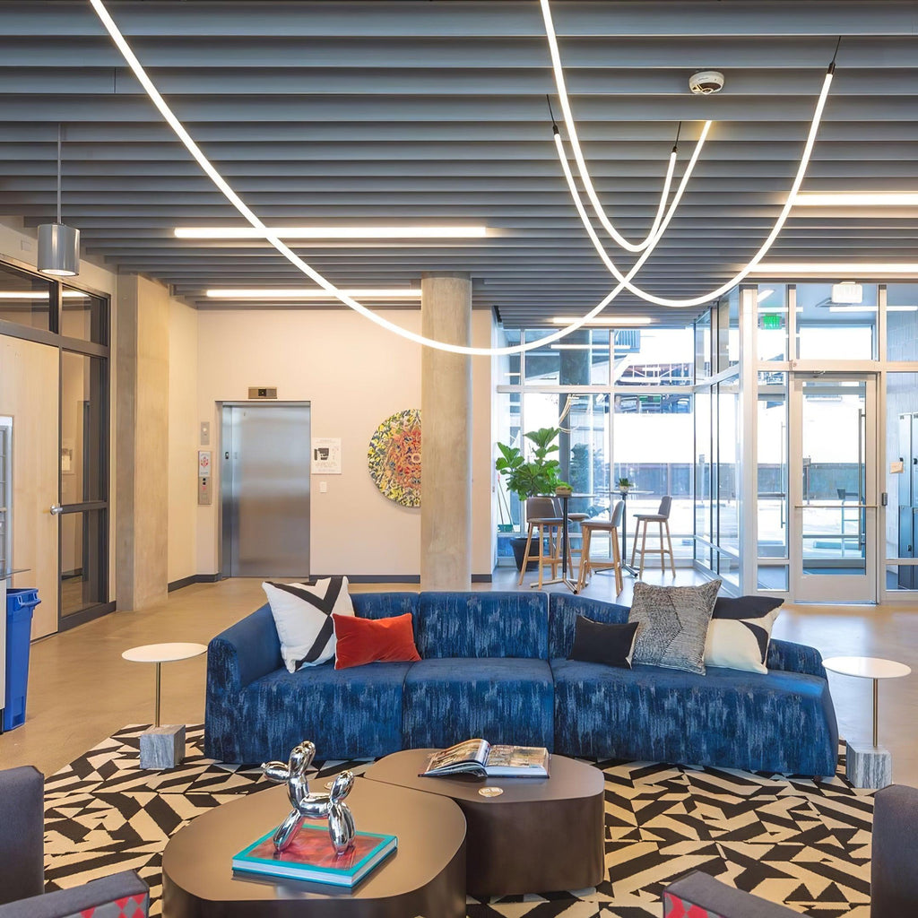 Solara Suspension Courbe Flexible Silicone Laiton - Neutralighting