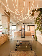 Solara Suspension Courbe Flexible Silicone Laiton - Neutralighting