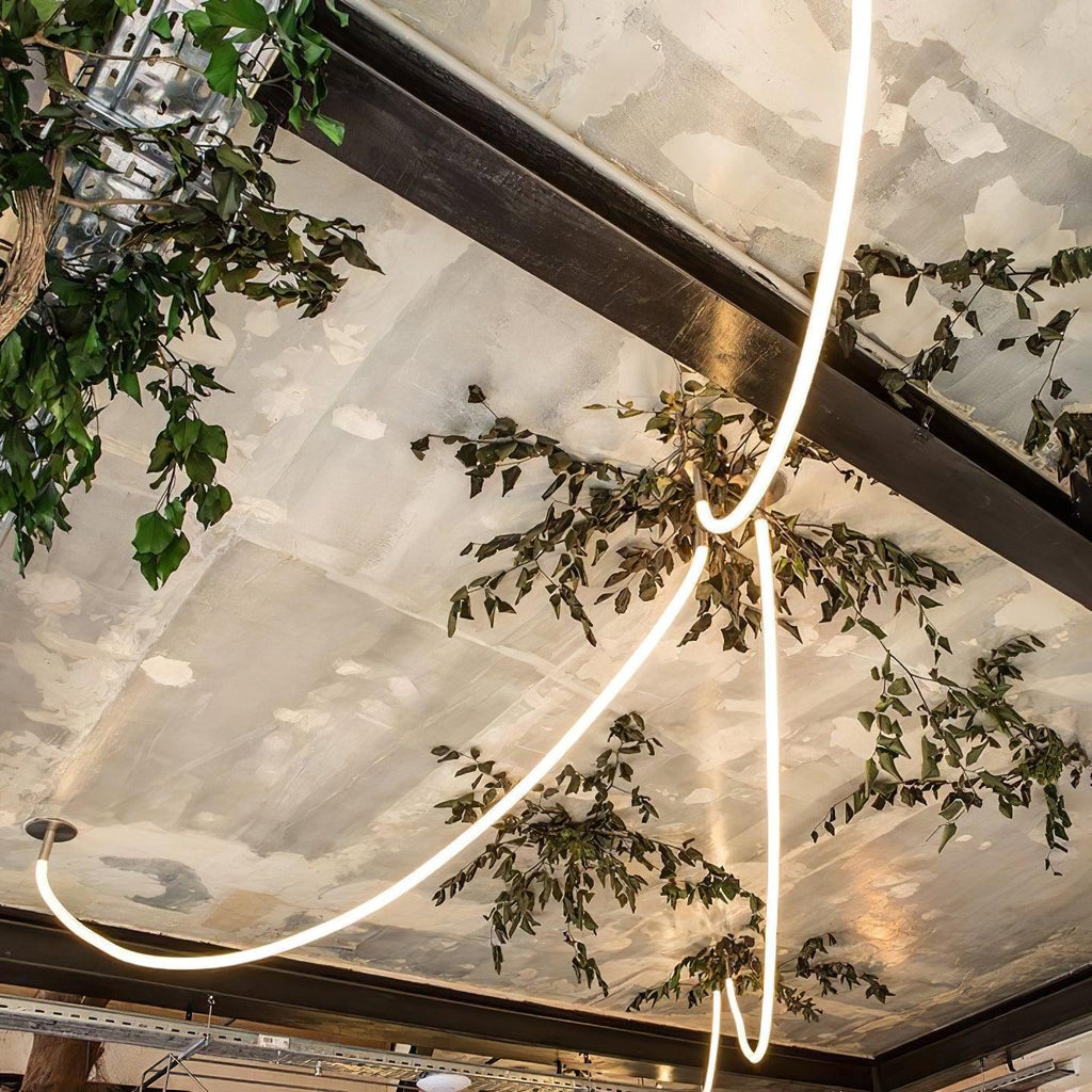 Solara Suspension Courbe Flexible Silicone Laiton - Neutralighting
