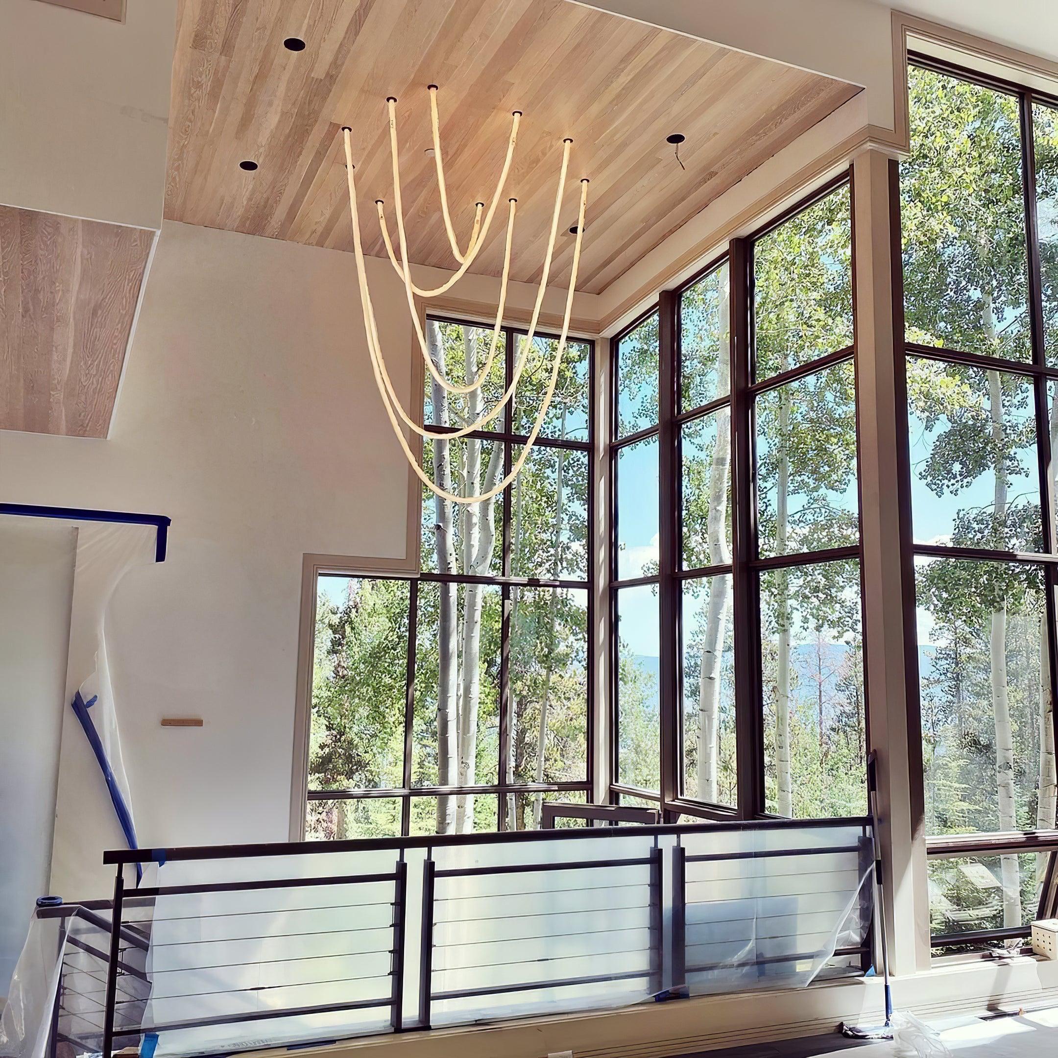 Solara Suspension Courbe Flexible Silicone Laiton - Neutralighting