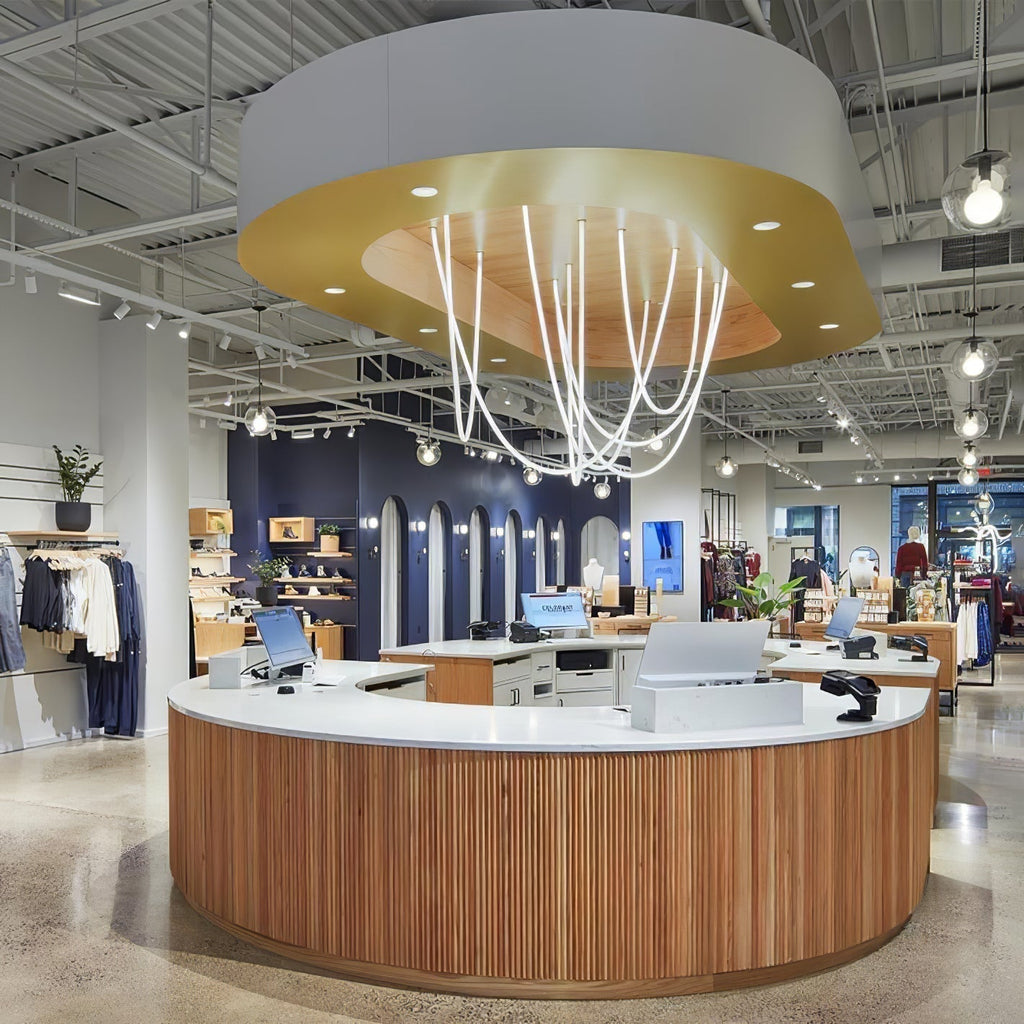 Solara Suspension Courbe Flexible Silicone Laiton - Neutralighting