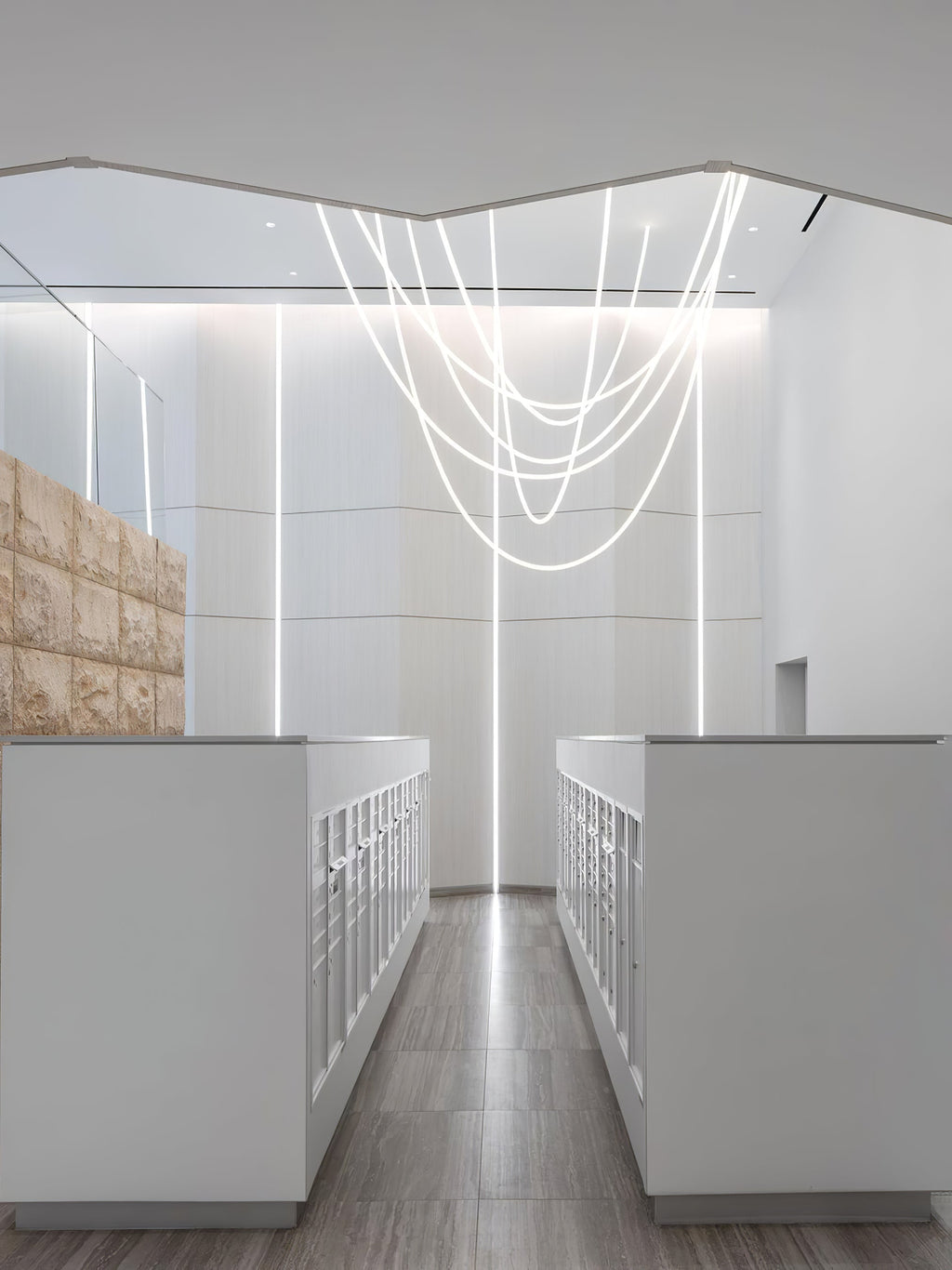 Solara Suspension Courbe Flexible Silicone Laiton - Neutralighting