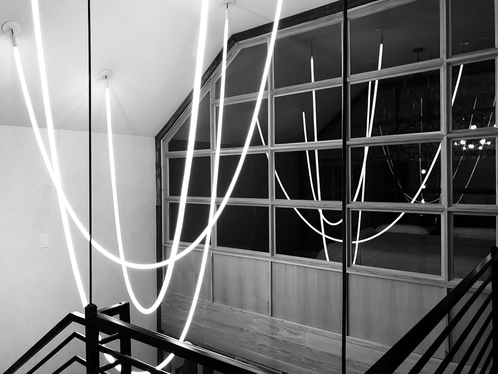 Solara Suspension Courbe Flexible Silicone Laiton - Neutralighting