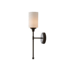 Tracie Ancien Industriel Laiton Verre Applique - Neutralighting