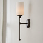 Tracie Ancien Industriel Laiton Verre Applique - Neutralighting