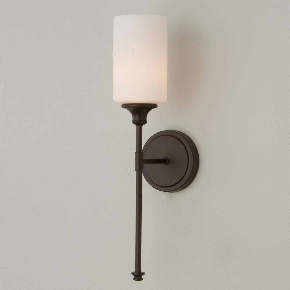 Tracie Ancien Industriel Laiton Verre Applique - Neutralighting