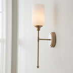 Tracie Ancien Industriel Laiton Verre Applique - Neutralighting