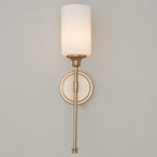 Tracie Ancien Industriel Laiton Verre Applique - Neutralighting