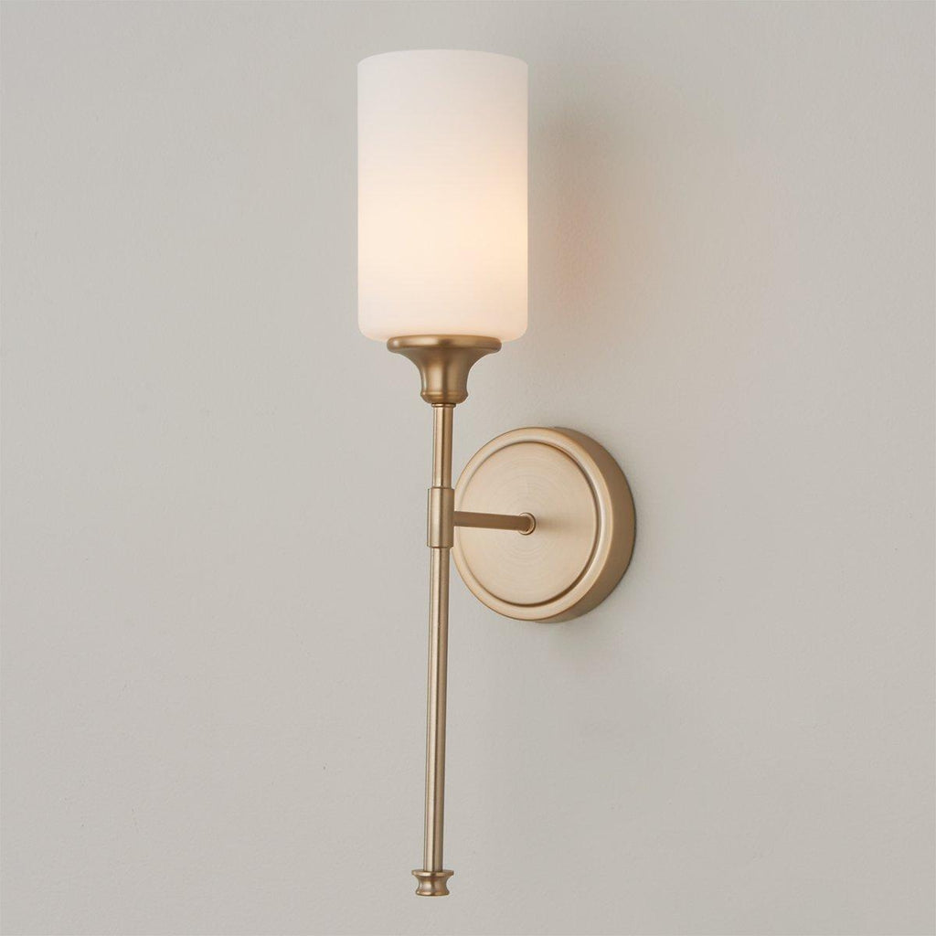 Tracie Ancien Industriel Laiton Verre Applique - Neutralighting