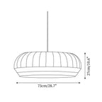 Suspension Luminaire Soie Abat-jour Blanc Tissu Lignes Verticales Doux Moderne Minimaliste - Neutralighting