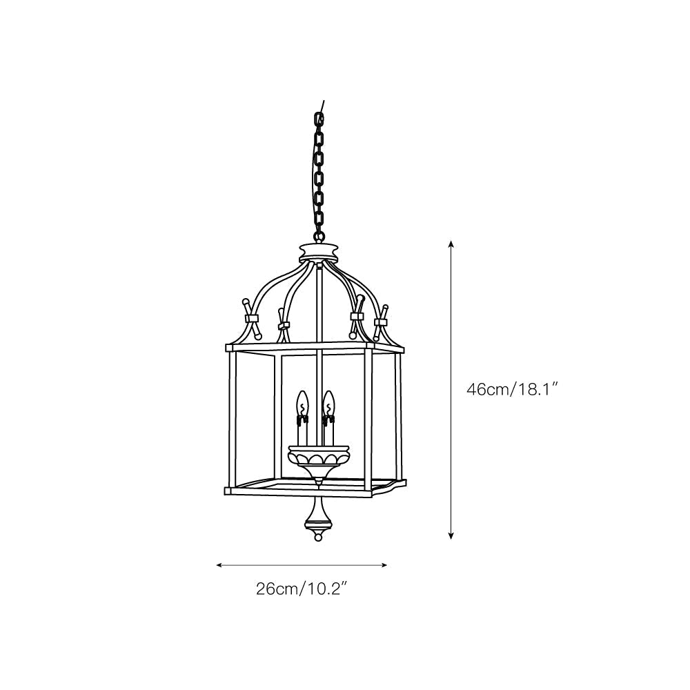 Alirora Traditionnel Volière Sculpté à la Main Bois Lustre - Neutralighting