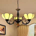Tiffany Vintage LED Lustre Métal/Verre Salon/Chambre À Coucher - Neutralighting