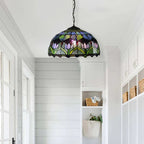 Tiffany Rétro Rond Colorée Suspension Verre Chambre À Coucher/Bar - Neutralighting