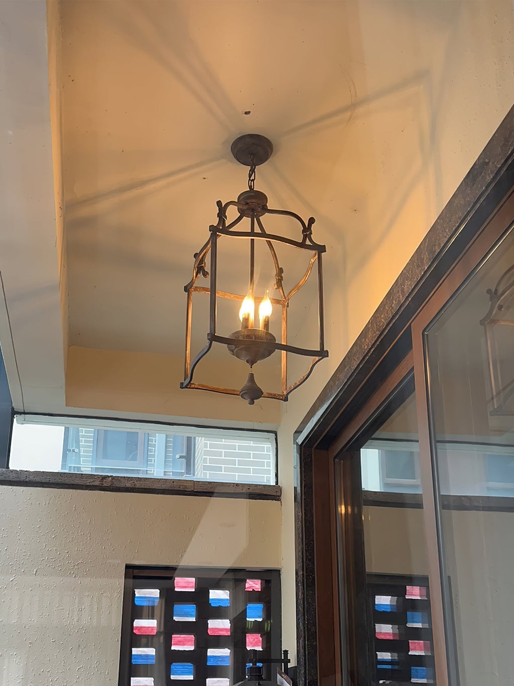 Alirora Traditionnel Volière Sculpté à la Main Bois Lustre - Neutralighting