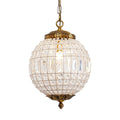 Lustra Chandelier Gold Globe Crystal Vintage - Neutralighting
