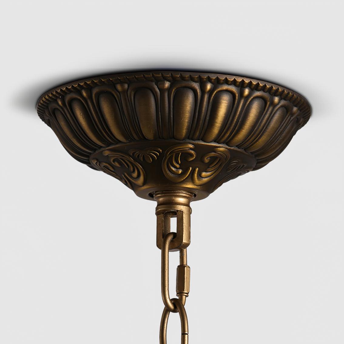 Lustra Chandelier Gold Globe Crystal Vintage - Neutralighting