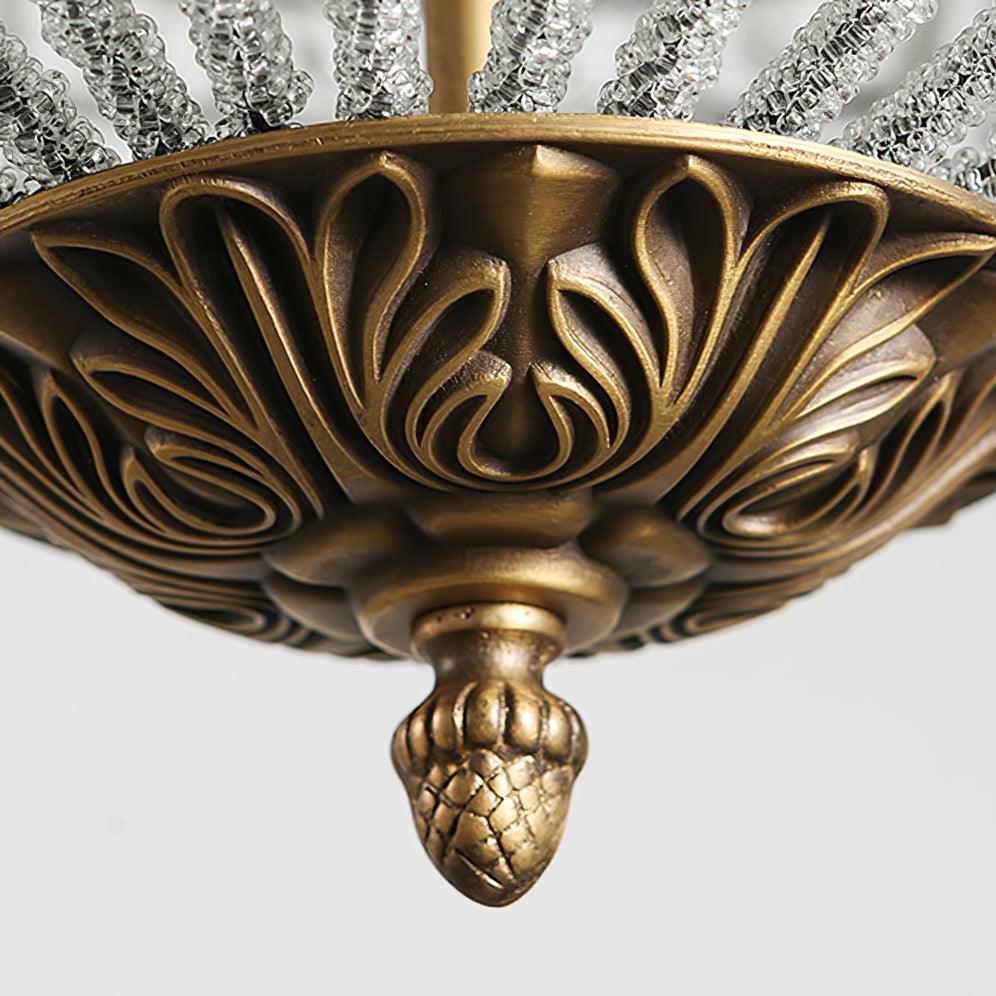 Lustra Chandelier Gold Globe Crystal Vintage - Neutralighting