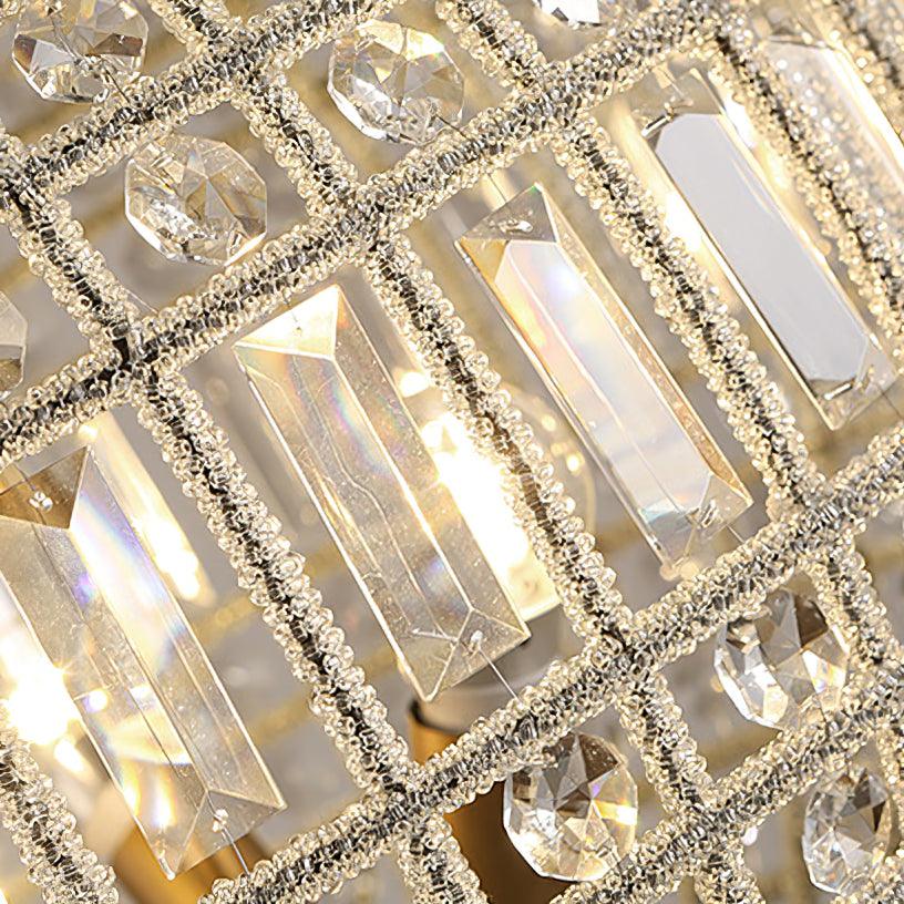 Lustra Chandelier Gold Globe Crystal Vintage - Neutralighting
