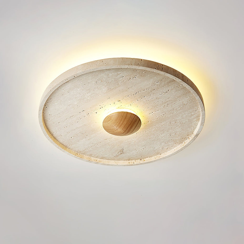 Lumiround Plafonnier Disque Incrusté en Travertin - Neutralighting