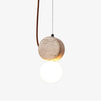 Zosolyra Suspension Double Disque en Travertin - Neutralighting