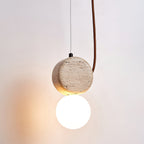 Zosolyra Suspension Double Disque en Travertin - Neutralighting