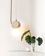 Zosolyra Suspension Double Disque en Travertin - Neutralighting