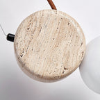Zosolyra Suspension Double Disque en Travertin - Neutralighting