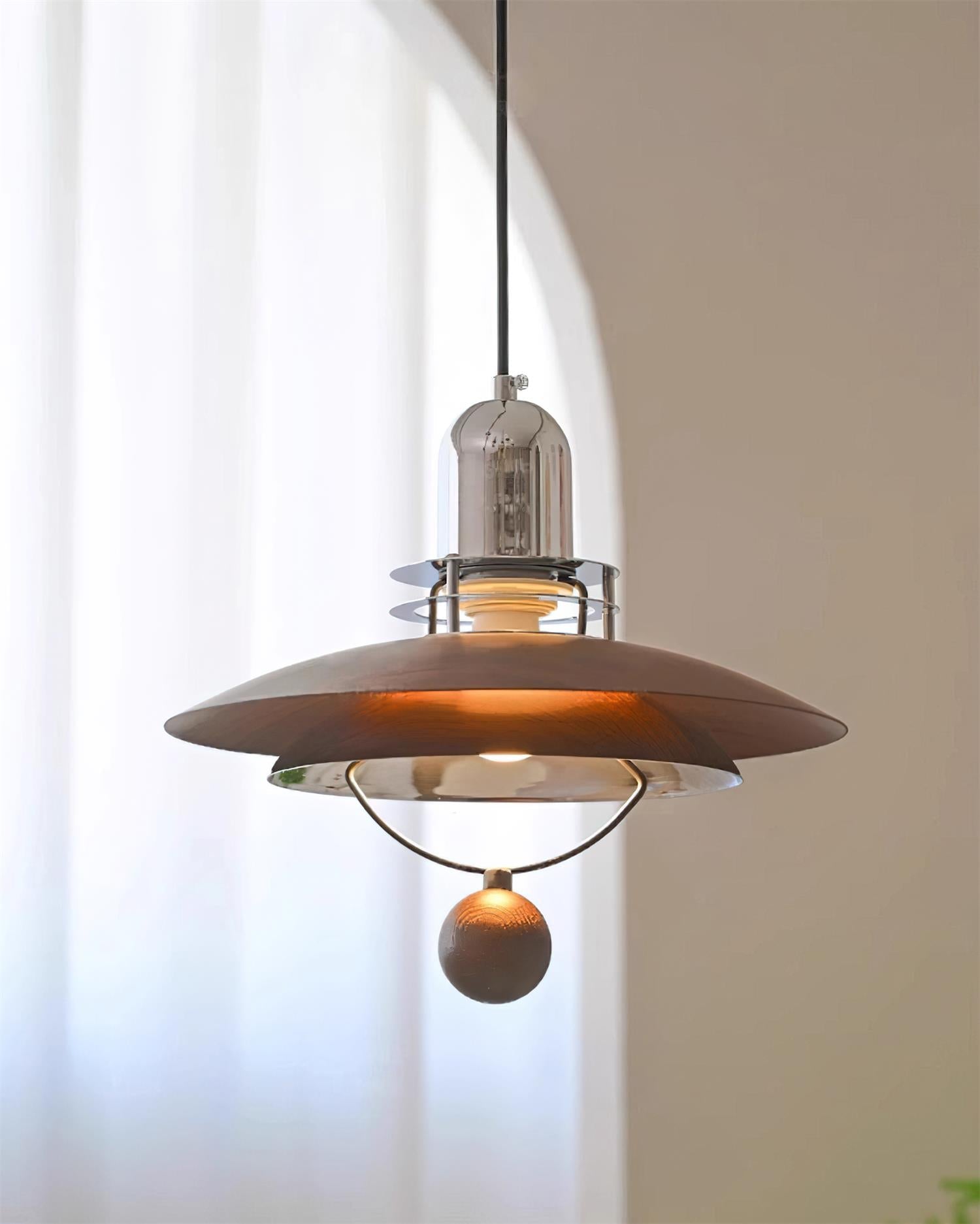 Trava Suspension Stratifié Bois Sphère Moderne - Neutralighting