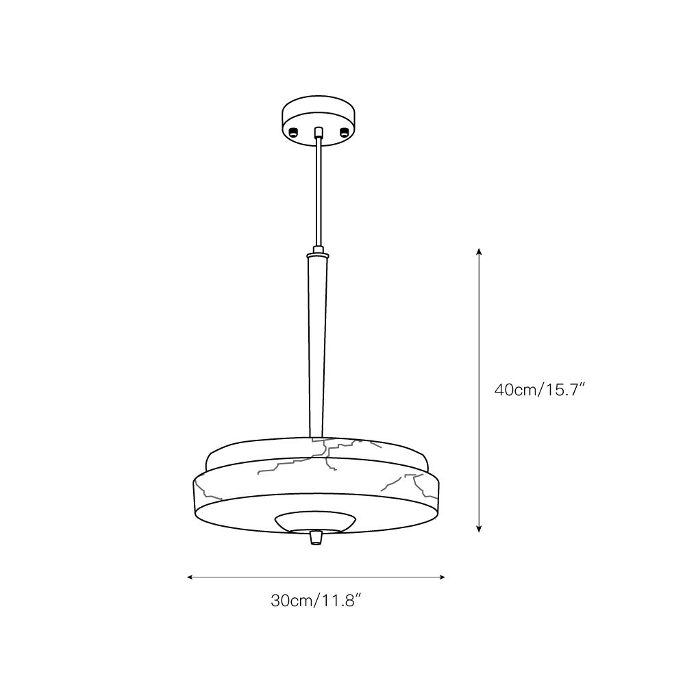 Ithaara Moderne Minimaliste Albâtre Lumière Pendentif - Neutralighting
