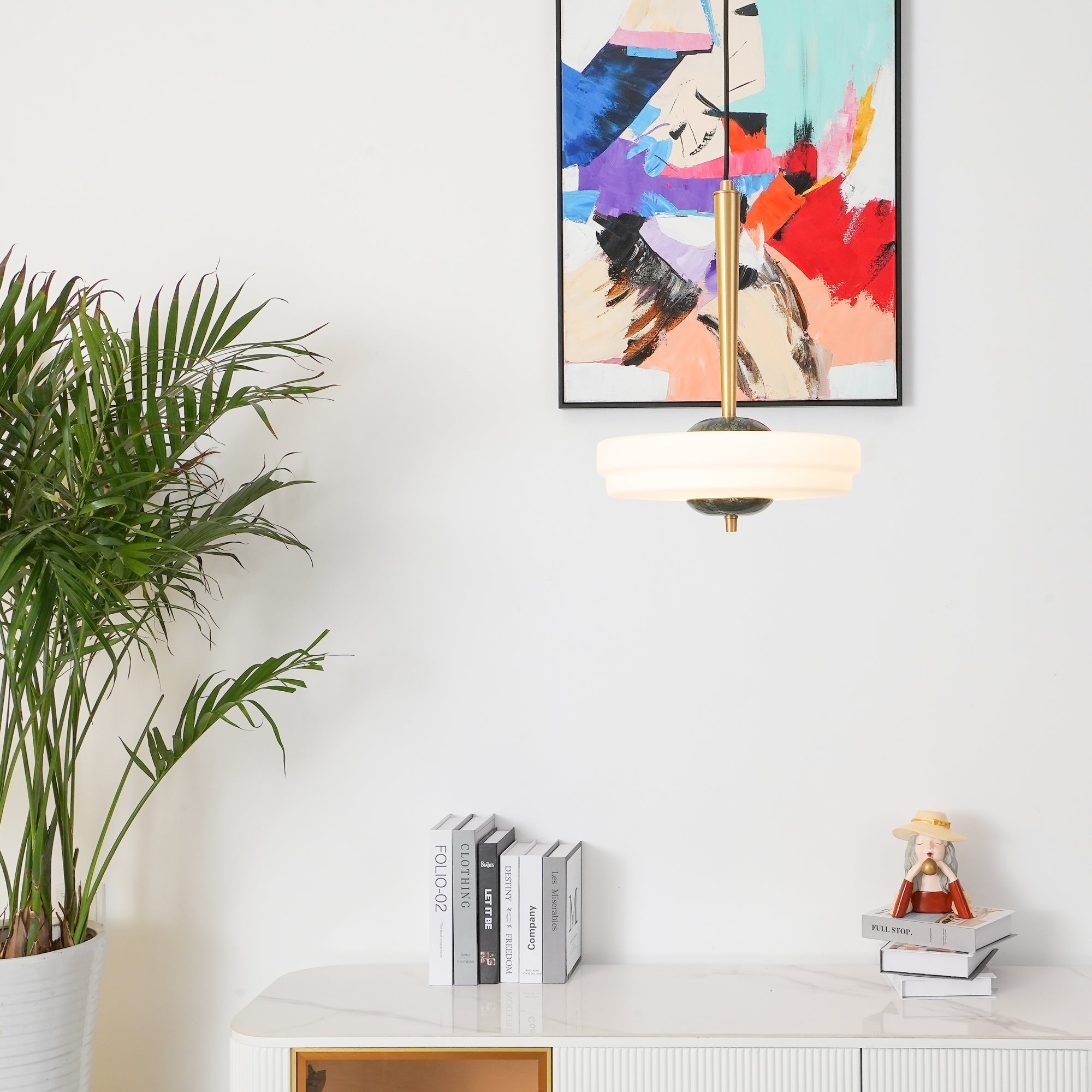 Ithaara Moderne Minimaliste Albâtre Lumière Pendentif - Neutralighting