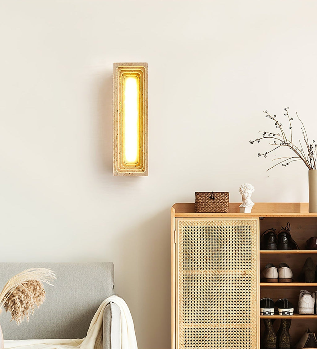 Atheila Applique Murale Moderne en Travertin - Neutralighting