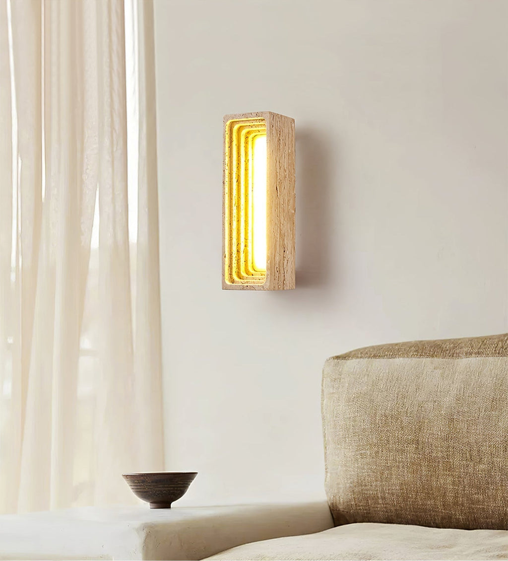 Atheila Applique Murale Moderne en Travertin - Neutralighting