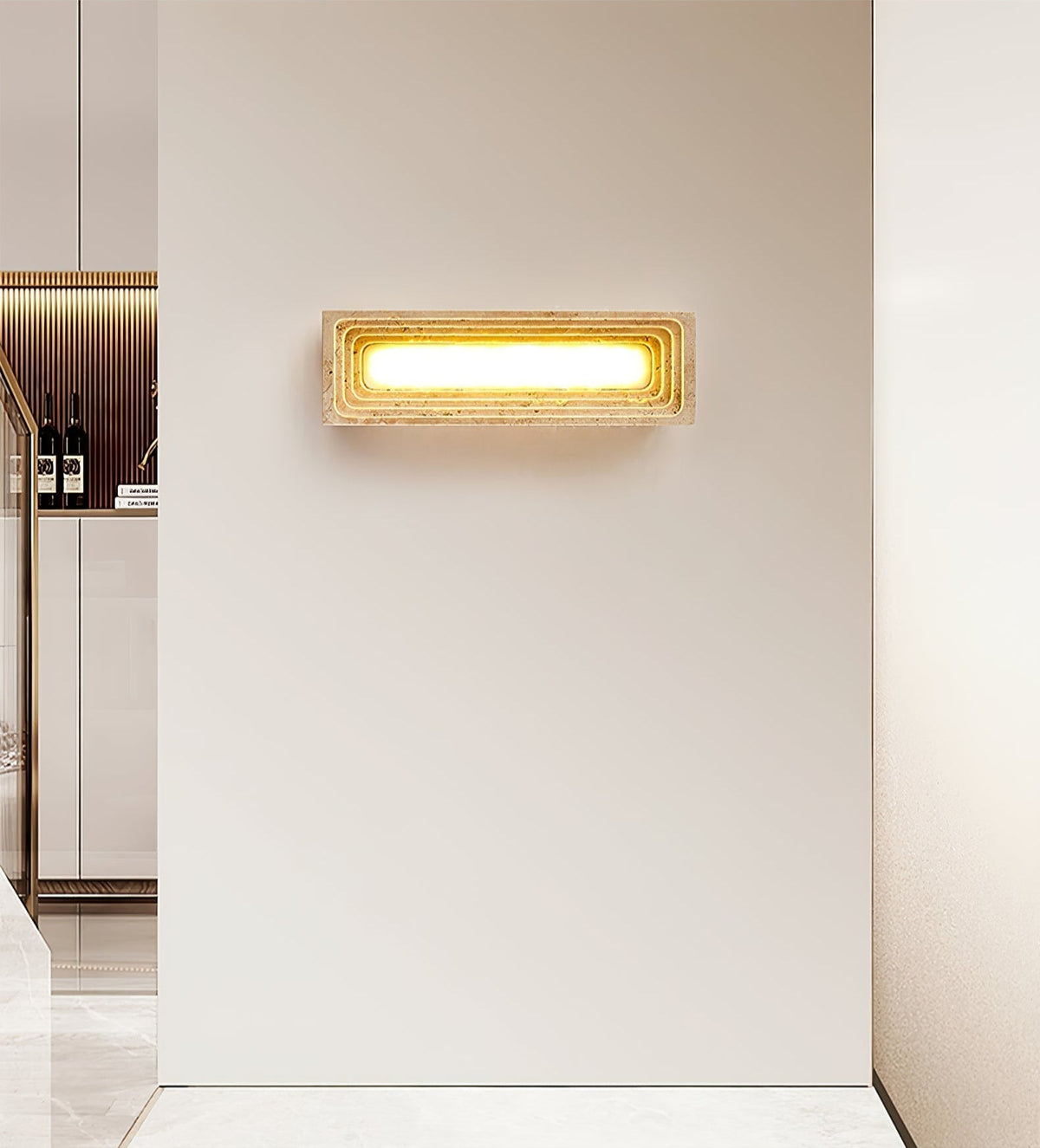 Atheila Applique Murale Moderne en Travertin - Neutralighting