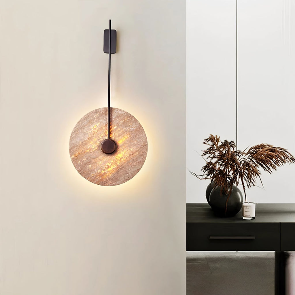 Visolia Applique Murale Minimaliste en Travertin - Neutralighting