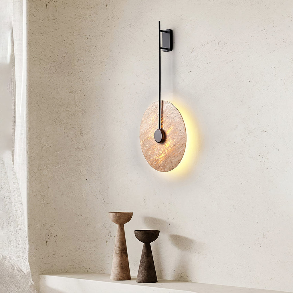 Visolia Applique Murale Minimaliste en Travertin - Neutralighting