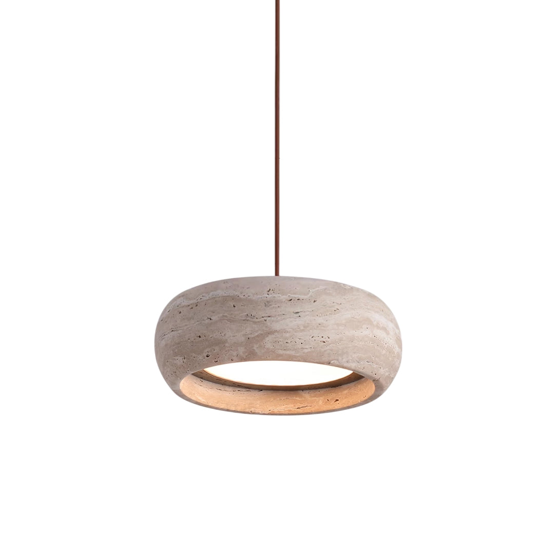 Eurvaran Moderne Minimaliste Tambour Travertin Lumière Pendentif - Neutralighting