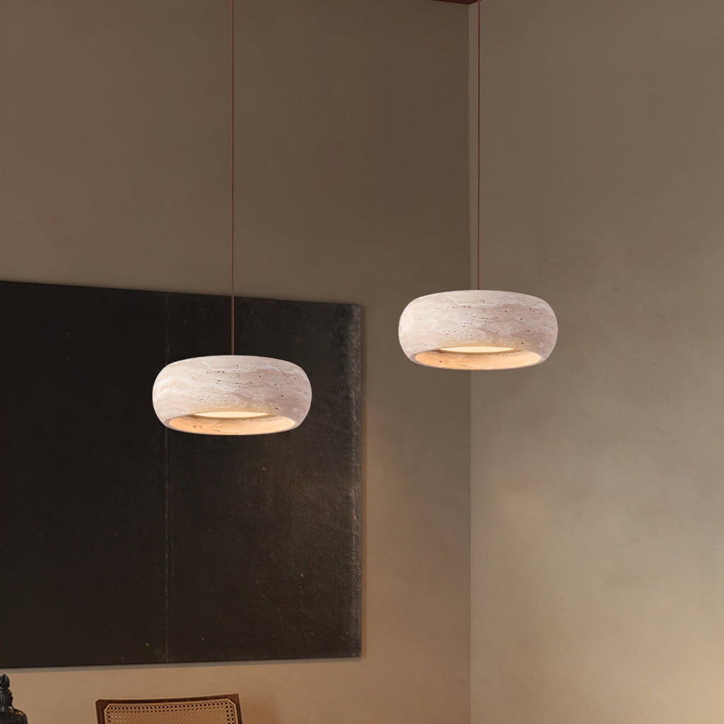Tova Suspensions en Travertin en Forme de Donut - Neutralighting