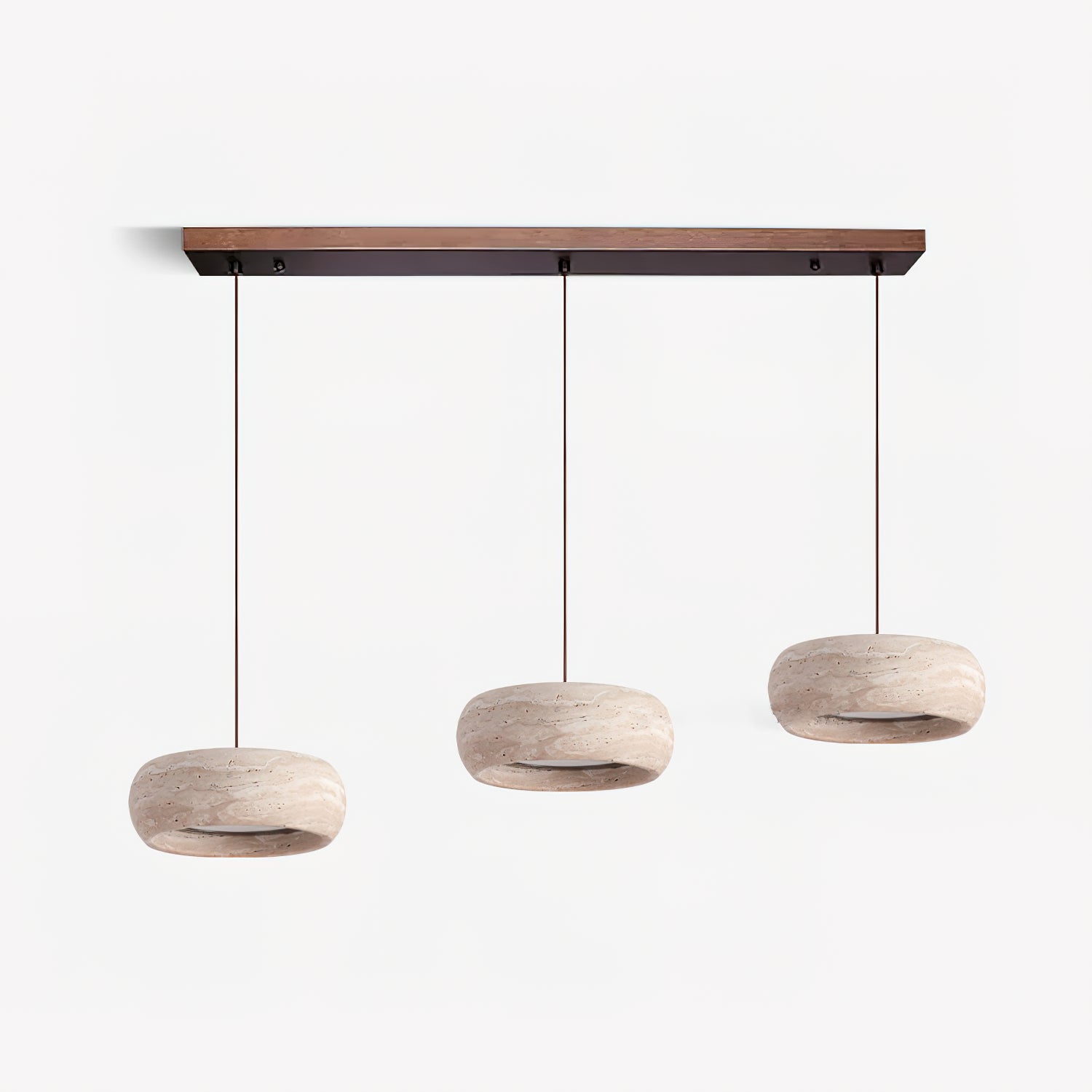 Eurvaran Moderne Minimaliste Tambour Travertin Lumière Pendentif - Neutralighting