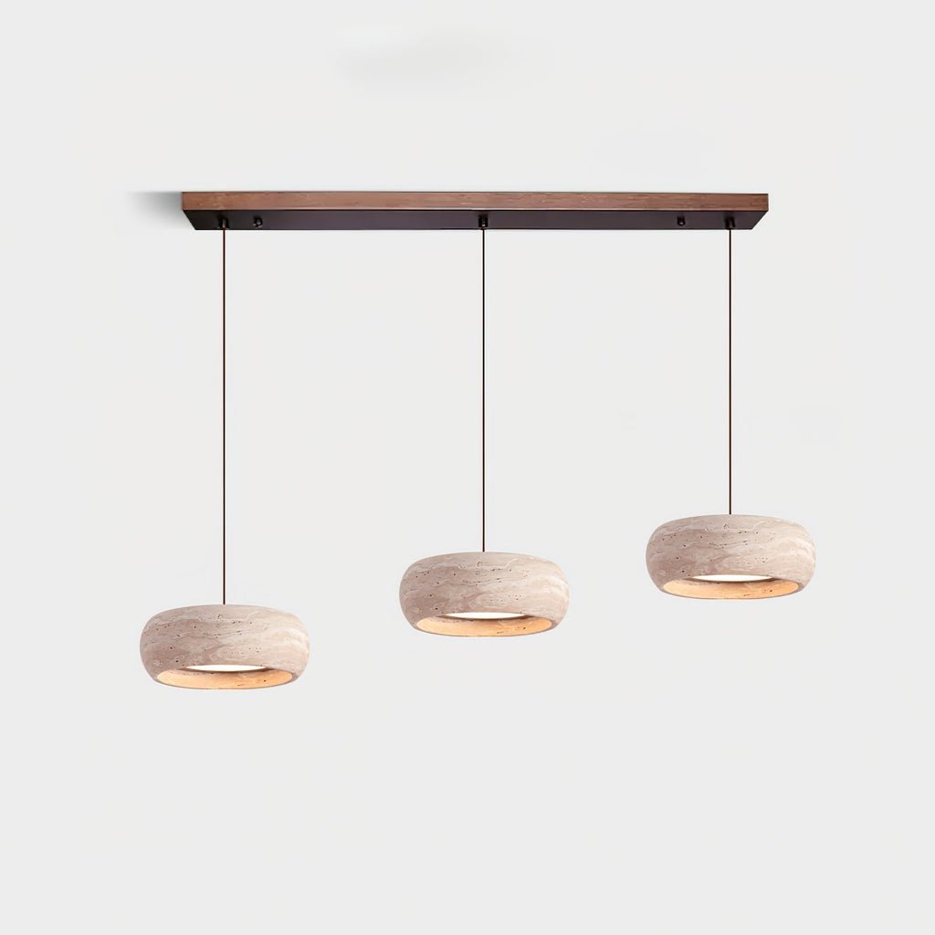 Eurvaran Moderne Minimaliste Tambour Travertin Lumière Pendentif - Neutralighting